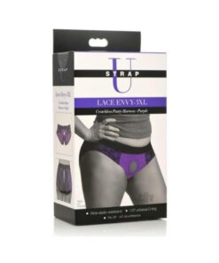 Strap U Lace Envy Crotchless 3xl Purple