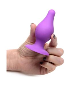 Squeeze It Tapered Anal Plug Md Purple