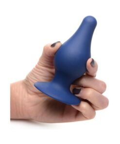 Squeeze It Tapered Anal Plug Lg Blue