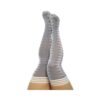 Kixies On Point Collection Par 4 Grey Argyle Thigh-high Stockings Size D
