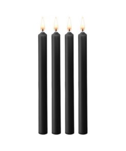 Ouch Teasing Wax Candles Large Paraffin 4-pack Black