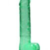 Realrock Realistic Dildo W/ Balls 10in Turquoise