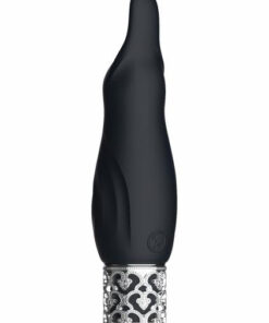 Royal Gems Sparkle Black Rechargeable Silicone Bullet