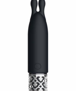 Royal Gems Twinkle Silicone Bullet Rechargeable Black