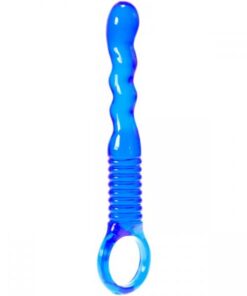 Ridged Anal Wand Blue Kinx