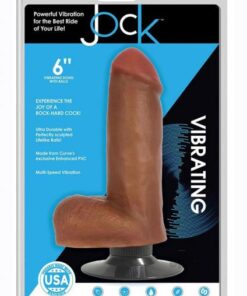 Jock Medium Vibrating Dildo With Balls - 6 Inch