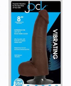Jock Vibrating Dong W/balls 8 Chocolat