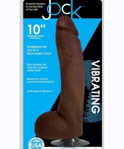 Jock Vibrating Dong W/balls 10 Chocolat