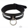 Leather Oring Collar Black