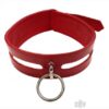 Leather Oring Collar Red