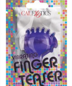 Foil Pack Vibrating Finger Teaser Purple 24pk