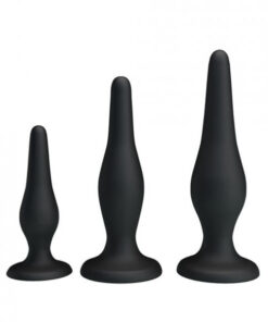 Pretty Love Beginner's Mini Anal Kit Black Set Of 3