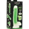 Curve Toys Lollicock 7" Glow In The Dark Silicone Dildo W/balls - Green