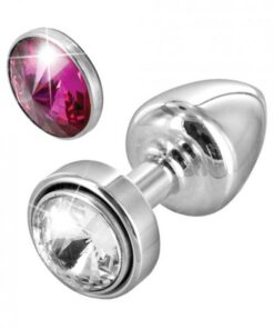 Bling Diogol Anni Butt Plug Magnetic Stone Clear Red