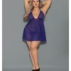 Euphoria Sheer Babydoll Midnight Purple Qn