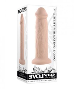 Evolved 7" Girthy Vibrating Dong - Light