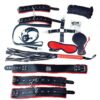 Plesur Deluxe Bondage Kit - Black/red