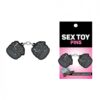 Wood Rocket Sex Toy Leather Handcuffs Large Pin - Black