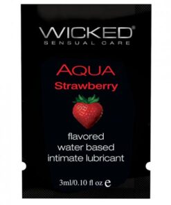 Wicked Aqua Water Based Lubricant Strawberry .1oz