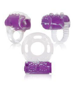Ring True Unique Pleasure Rings Kit Clear Purple 3 Pack