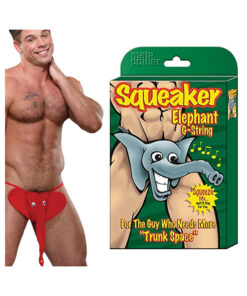 Squeaker Elephant G-String Red