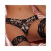 Magic Silk Timeless Elegance Lace Tanga Thong Black One Size