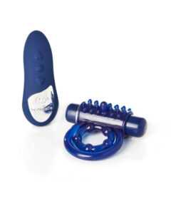 Sensuelle Remote Control Cockring 15 Function Rechargeable Waterproof -blue