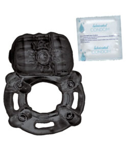 Vibrating Ring Black Pulsating Erection Keeper Black