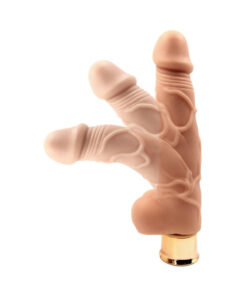 Skinsations Gold Series Vein Jumper 7.5in Vibrating Dildo Multi Function