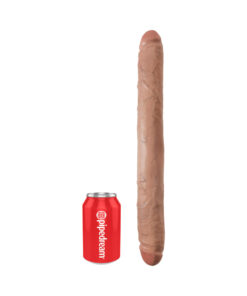 King Cock 16" Thick Double Dildo - Tan
