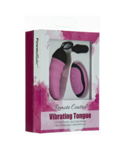Simple & True Vibrating Remote Control Tongue Pink