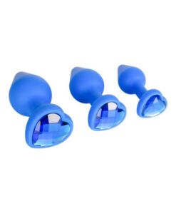 My Heart Will Go On Plug Set 3 Blue Butt Plugs
