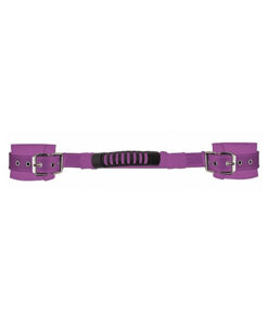 Ouch! Adjustable Leather Handcuffs - Purple