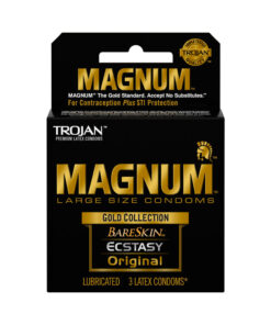 Trojan Magnum Large Size Condoms Gold Collection 3 Pack