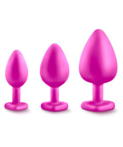 Bling Plugs Training Kit Black with Gem End