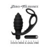 Zero Tolerance Cock Ring&anal Plug W/recharge Bullet Bk