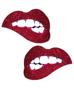 Neva Nude Pasty Bite Me Lips Glitter Red