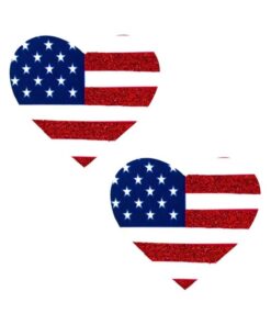 Neva Nude Pasty Hearts U.S Flag