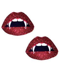 Neva Nude Pasties Vampire Lips Glitter Red