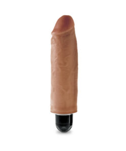 King Cock 6in Vibrating Stiffy Tan