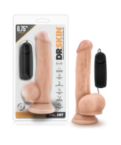 Dr. Skin - Dr. Jay - 8.75in Vibrating Cock With Suction Cup - Vanilla