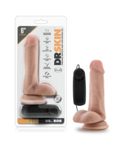 Dr. Skin - Dr. Rob - 6in Vibrating Cock With Suction Cup - Vanilla