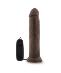 Dr. Skin - Dr. Throb - 9.5in Vibrating Realistic Cock With Suction Cup - Chocolate