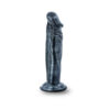 Jet - Ebony - 6in Dildo - Carbon Metallic Black