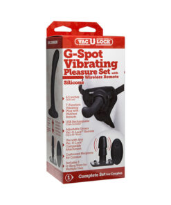 Vac-u-lock G-spot Pleasure Set Vibrating Black