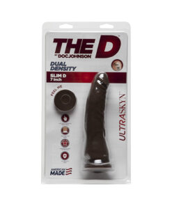 The D Thin D 7 inches Dual Density Brown Dildo