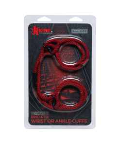 Kink Hogtied Bind & Tie Hemp Wrist Or Ankle Cuffs Red
