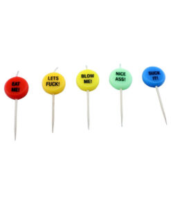 X-Rated Party Candles 5 Colorful  Candles