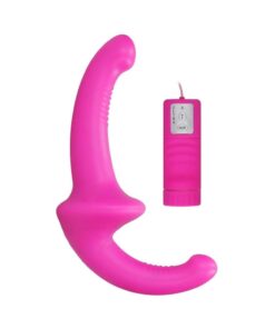 Ouch Vibrating Silicone Strapless Strap On Pink