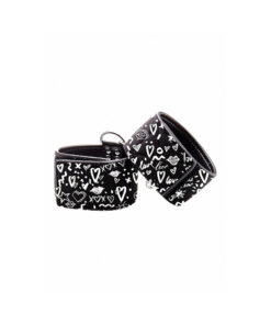 Printed Handcuffs Love Street Art Fashion Black